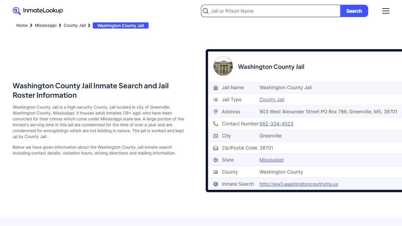 Washington County Jail Inmate Search, Jail Roster, Bookings, Arrests ...