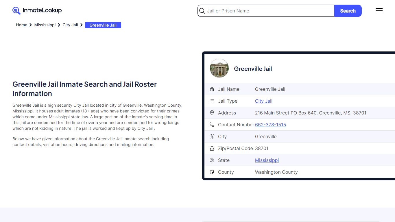 Greenville Jail Inmate Search, Jail Roster, Bookings, Arrests - Inmate ...